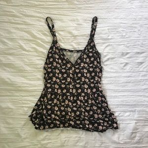 Flower pattern soft and sexy brand tank top